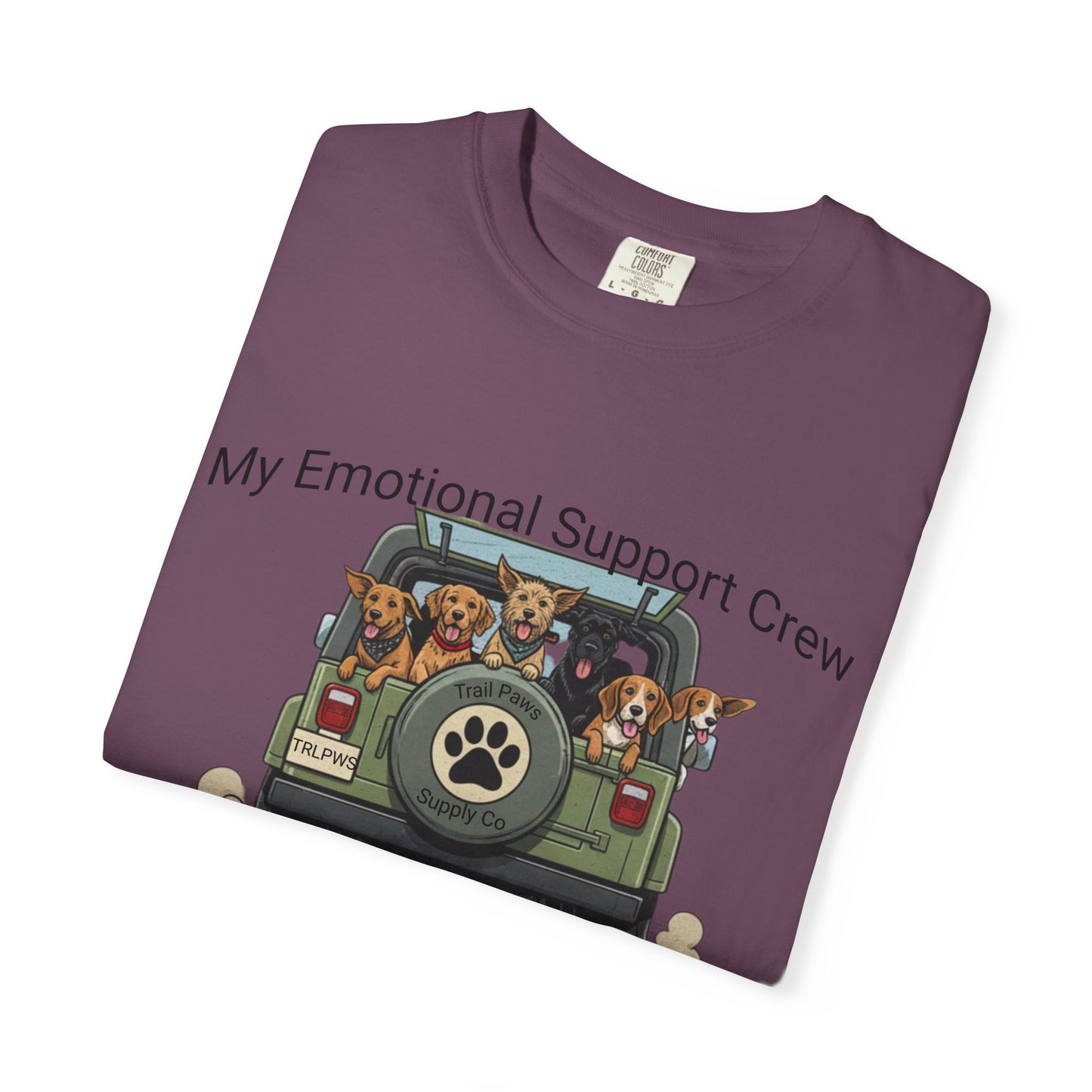 My Emotional Support Crew T-Shirt — Cute Dogs in Jeep Graphic Tee