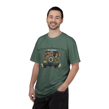 My Emotional Support Crew T-Shirt — Cute Dogs in Jeep Graphic Tee
