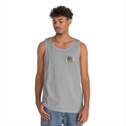 Patriotic Jeep Dog Tank Top – America 250 Trail Paws Supply Co Adventure Shirt