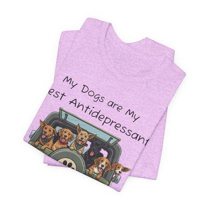 My Dogs Are My Best Antidepressant T-Shirt | Jeep Dog Lover Shirt | Trail Paws Supply Co
