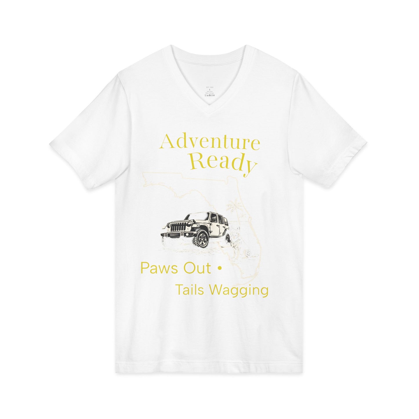Florida Jeep Dog Shirt – Adventure Ready V-Neck | Trail Paws Supply Co