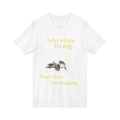 Florida Jeep Dog Shirt – Adventure Ready V-Neck | Trail Paws Supply Co