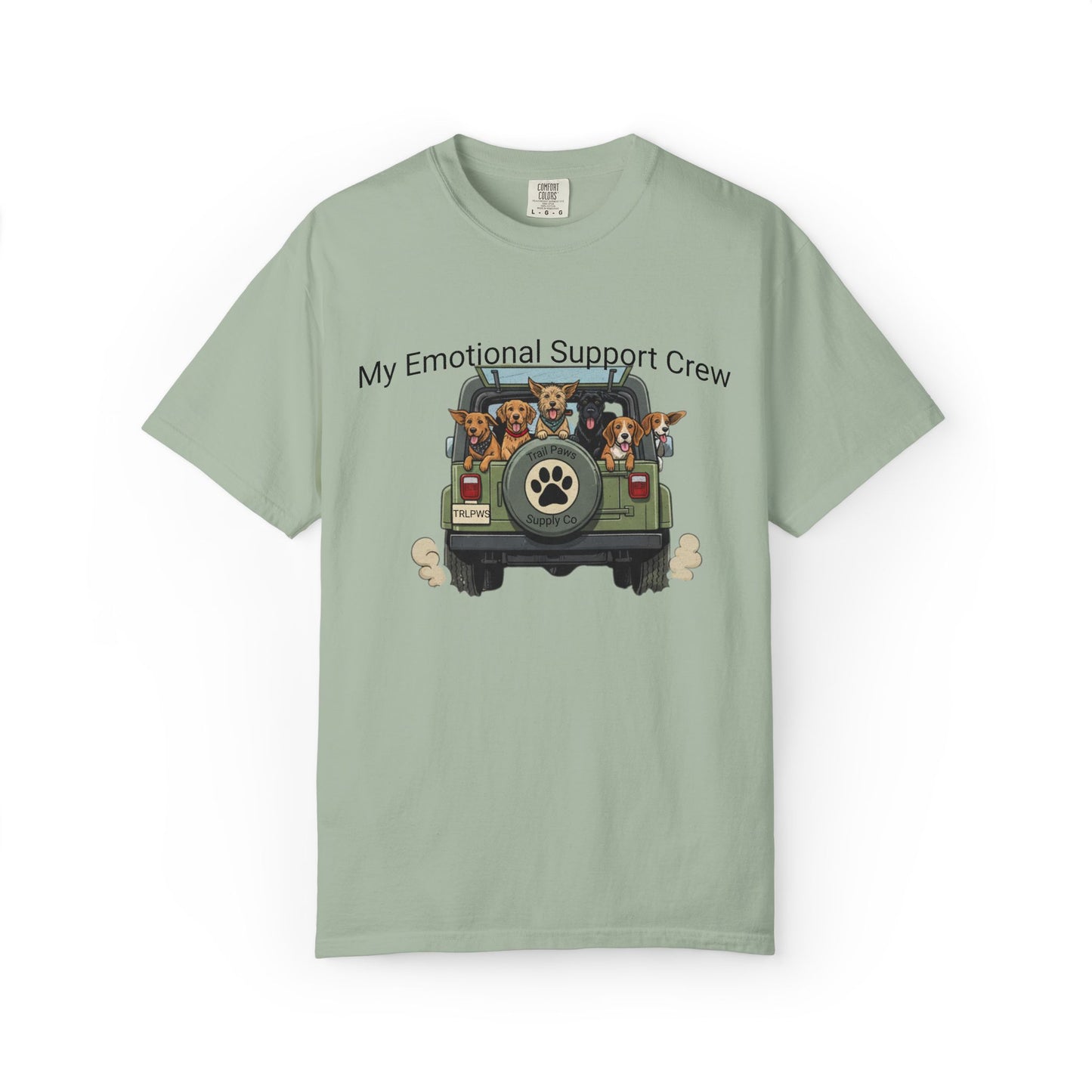 My Emotional Support Crew T-Shirt — Cute Dogs in Jeep Graphic Tee