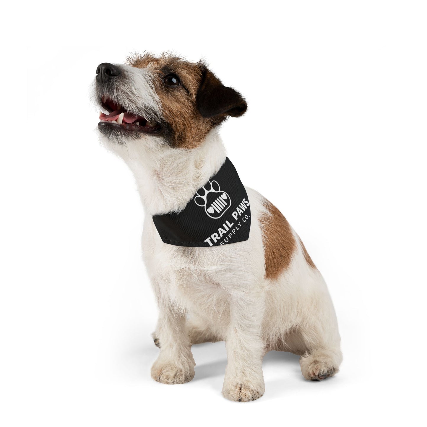 Trail Paws Pet Bandana Collar — Outdoor Dog Bandana with Paw & Jeep Logo