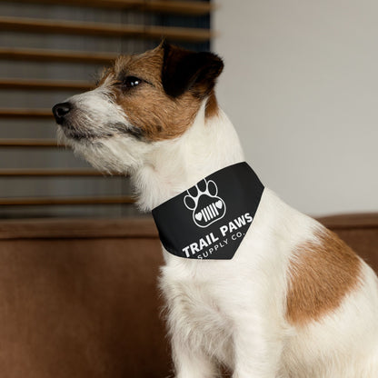 Trail Paws Pet Bandana Collar — Outdoor Dog Bandana with Paw & Jeep Logo