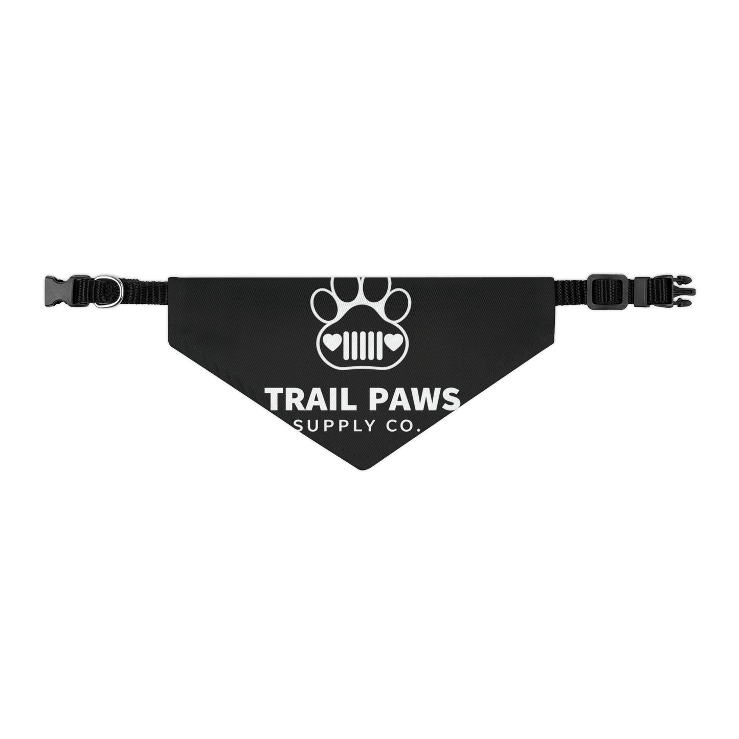 Trail Paws Pet Bandana Collar — Outdoor Dog Bandana with Paw & Jeep Logo