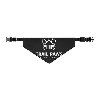 Trail Paws Pet Bandana Collar — Outdoor Dog Bandana with Paw & Jeep Logo