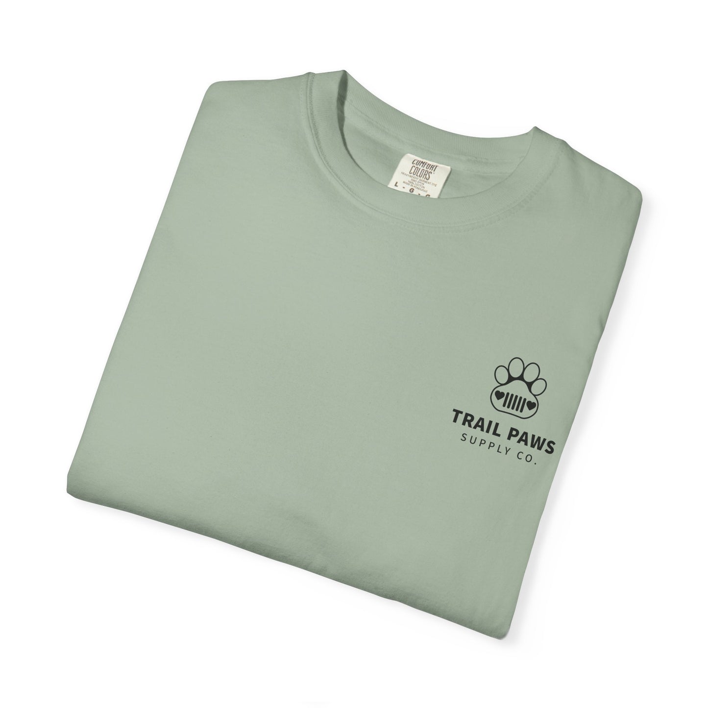 T-Shirt — "Never Ride Alone" Trail Paws Bike & Dog Graphic