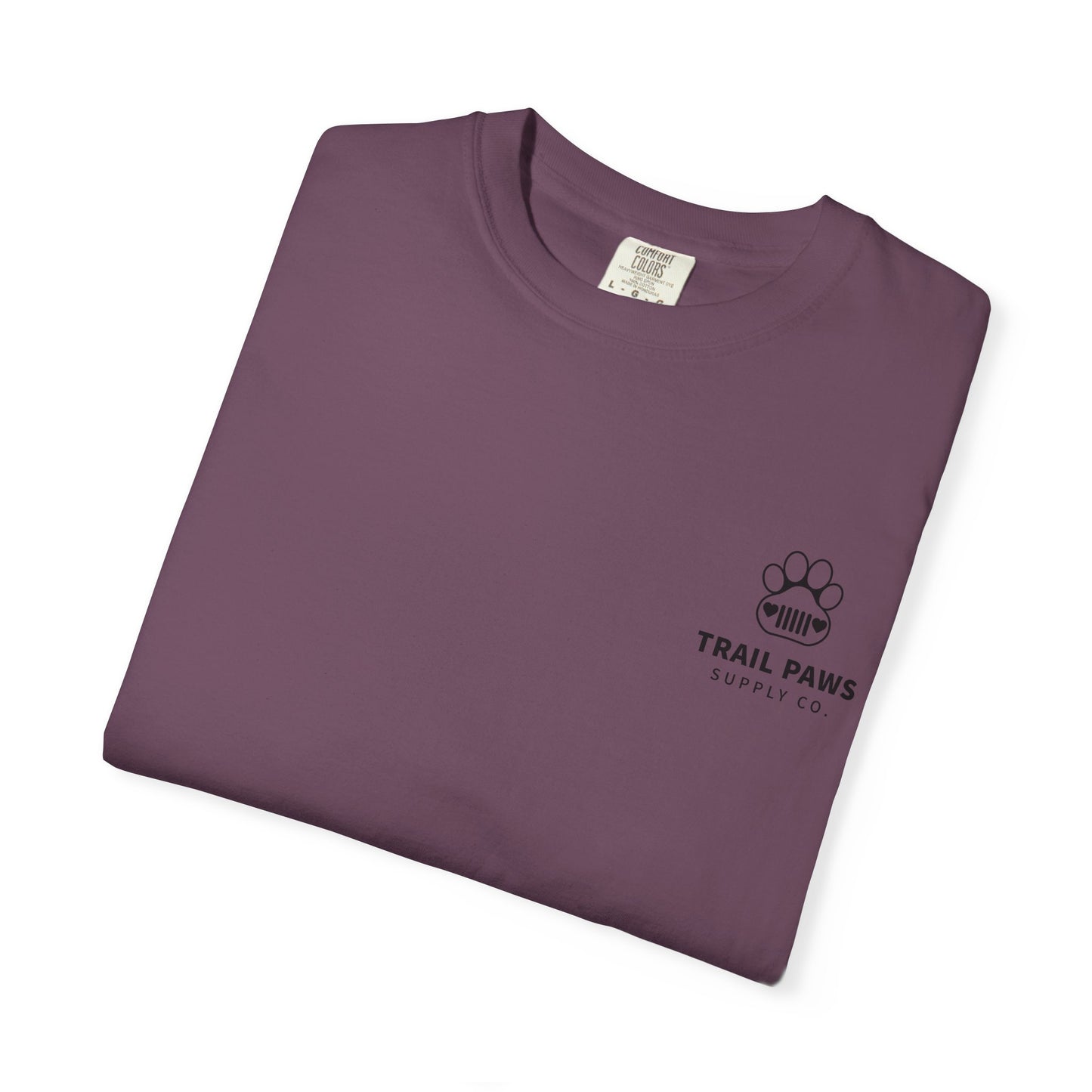 T-Shirt — "Never Ride Alone" Trail Paws Bike & Dog Graphic
