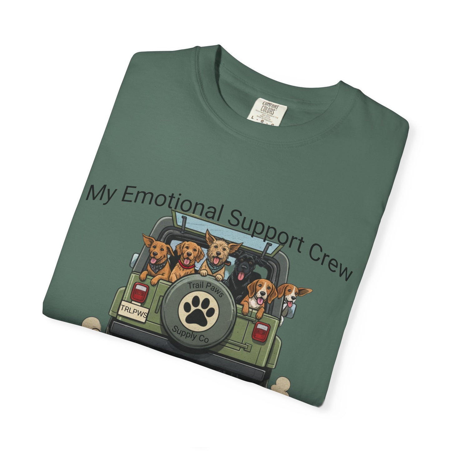 My Emotional Support Crew T-Shirt — Cute Dogs in Jeep Graphic Tee