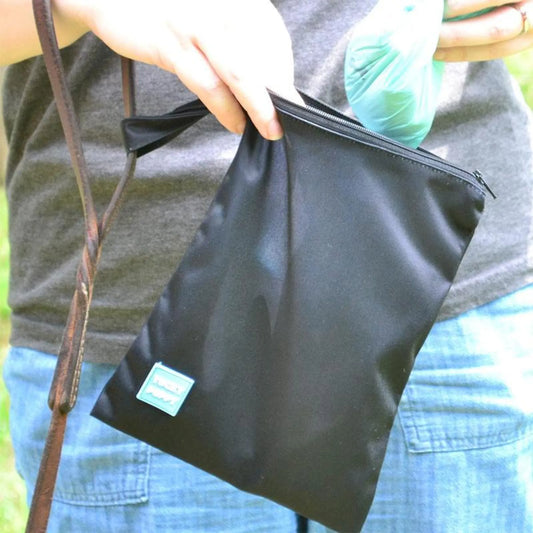 Trail Paws XL Dog Poop Bag Holder – Waterproof Hands-Free Waste Bag Carrier for Dog Walks, Hiking & Travel (2-Pack)