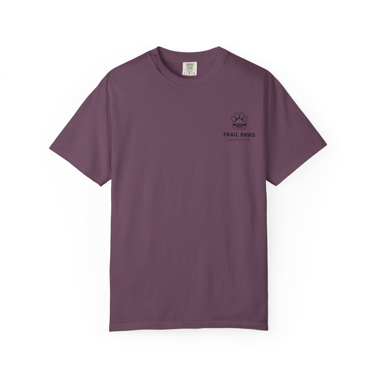 T-Shirt — "Never Ride Alone" Trail Paws Bike & Dog Graphic