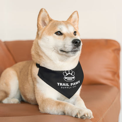 Trail Paws Pet Bandana Collar — Outdoor Dog Bandana with Paw & Jeep Logo