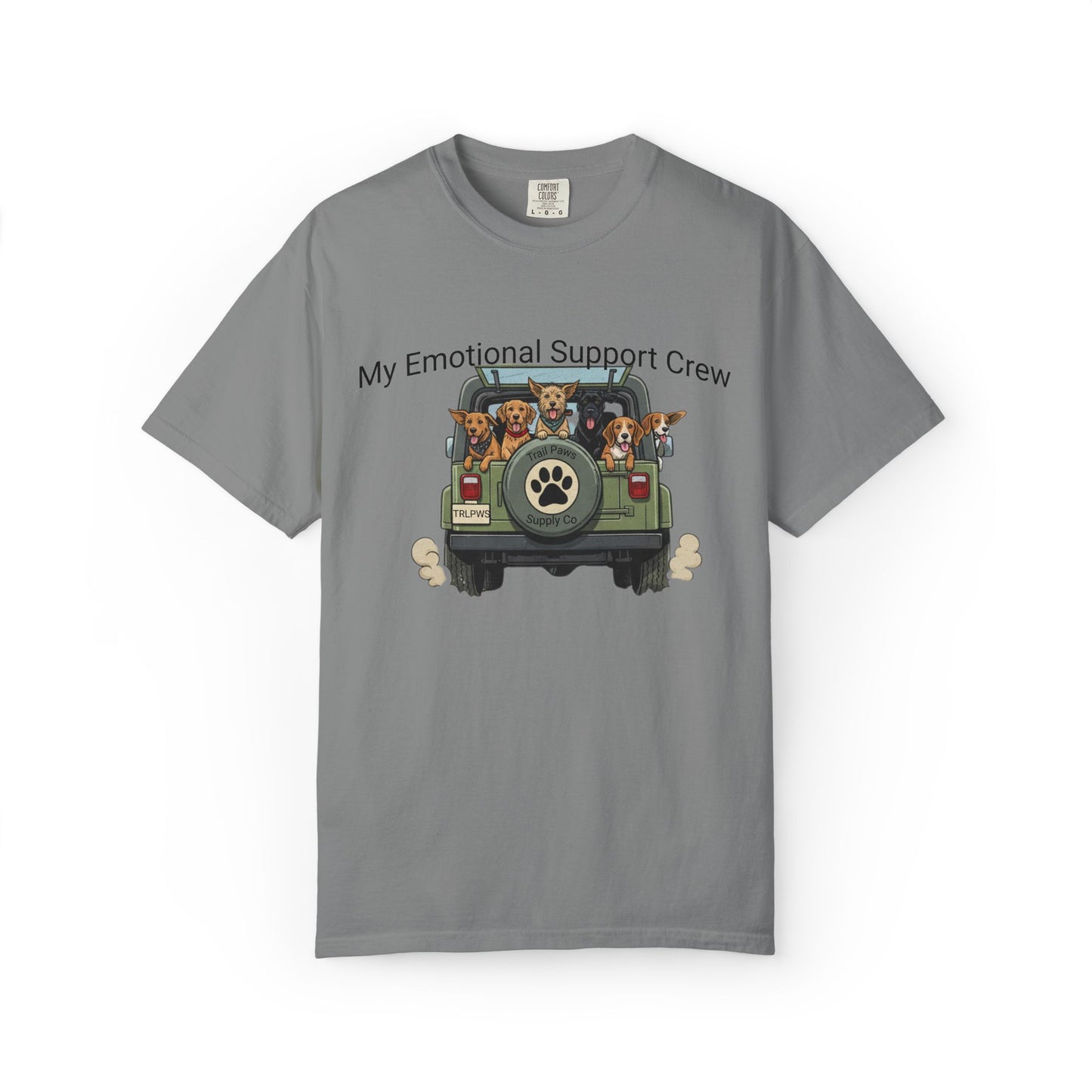 My Emotional Support Crew T-Shirt — Cute Dogs in Jeep Graphic Tee