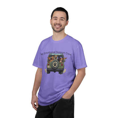 My Emotional Support Crew T-Shirt — Cute Dogs in Jeep Graphic Tee