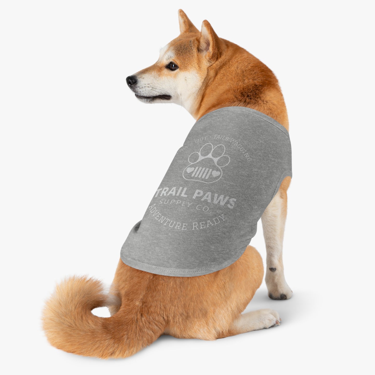 Trail Paws Dog Tank - "Paws Out · Tails Wagging" Adventure-Ready Pet Shirt