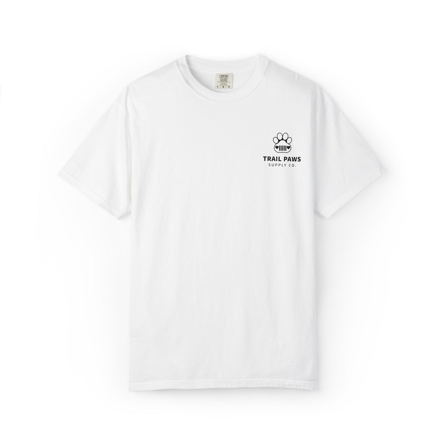 T-Shirt — "Never Ride Alone" Trail Paws Bike & Dog Graphic