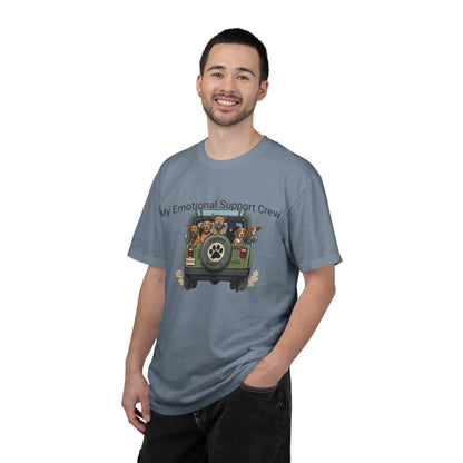 My Emotional Support Crew T-Shirt — Cute Dogs in Jeep Graphic Tee