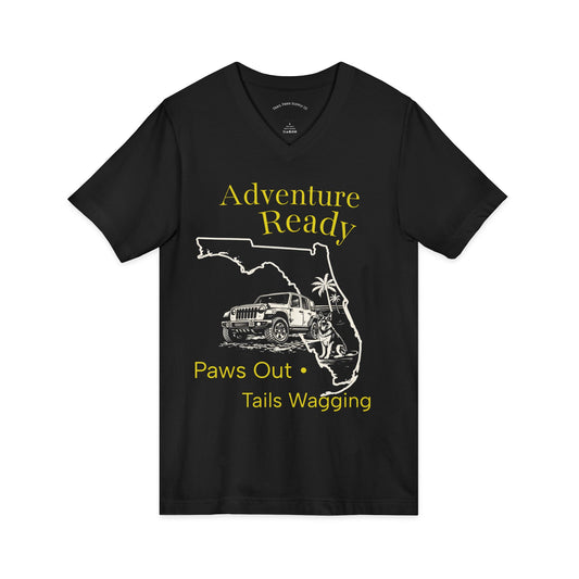 Florida Jeep Dog Shirt – Adventure Ready V-Neck | Trail Paws Supply Co