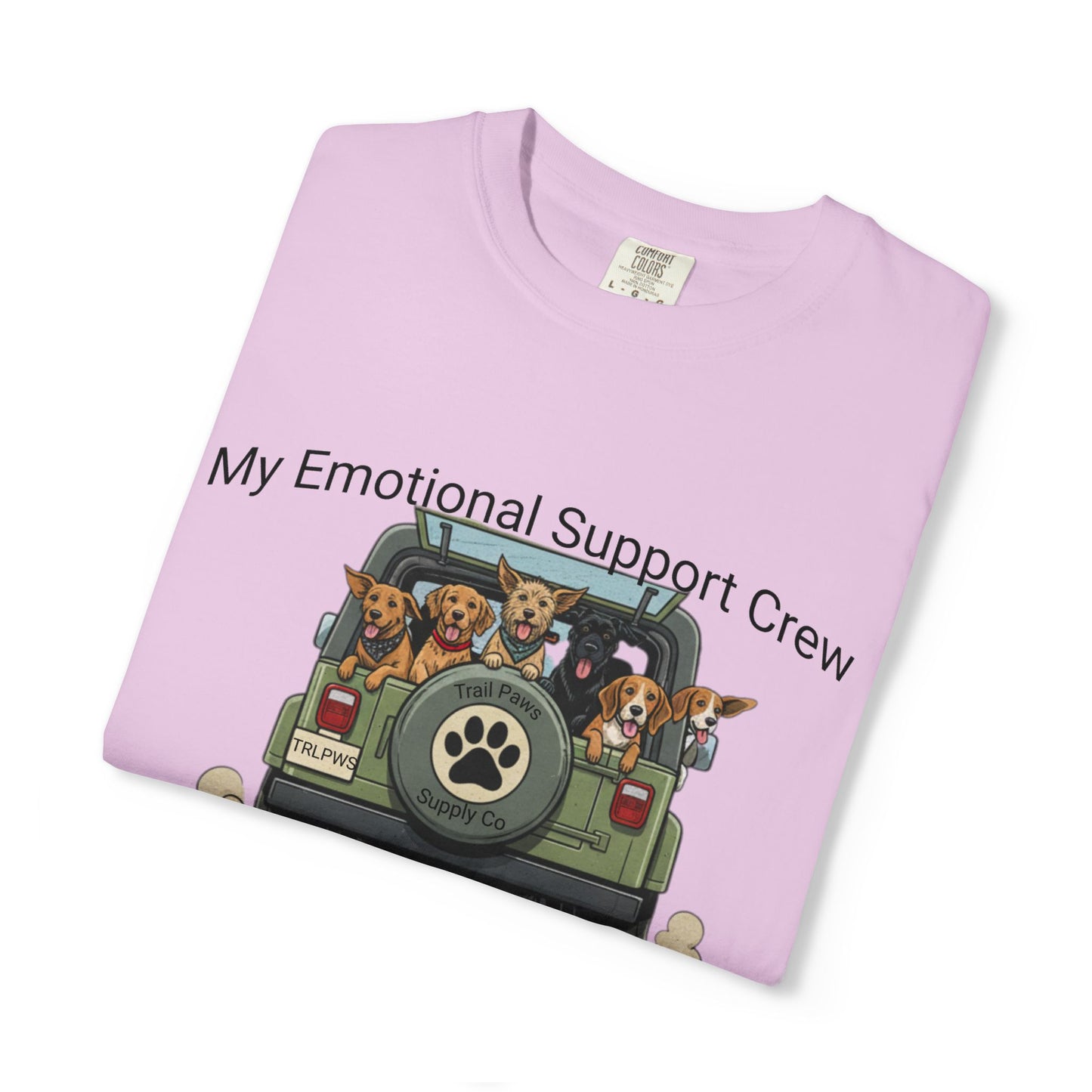 My Emotional Support Crew T-Shirt — Cute Dogs in Jeep Graphic Tee
