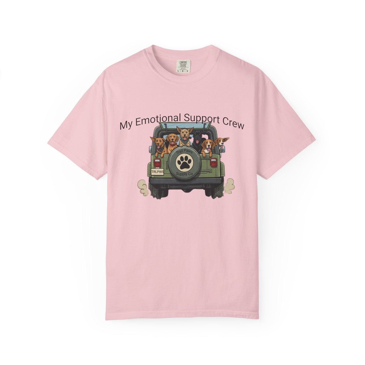 My Emotional Support Crew T-Shirt — Cute Dogs in Jeep Graphic Tee