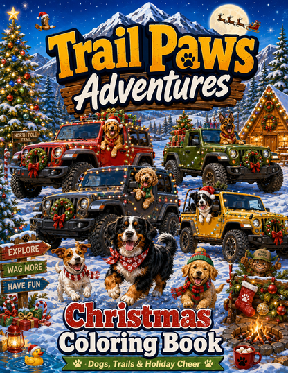 Trail Paws Adventures Christmas Coloring Book