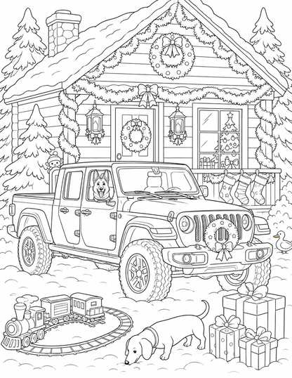 Trail Paws Adventures Christmas Coloring Book