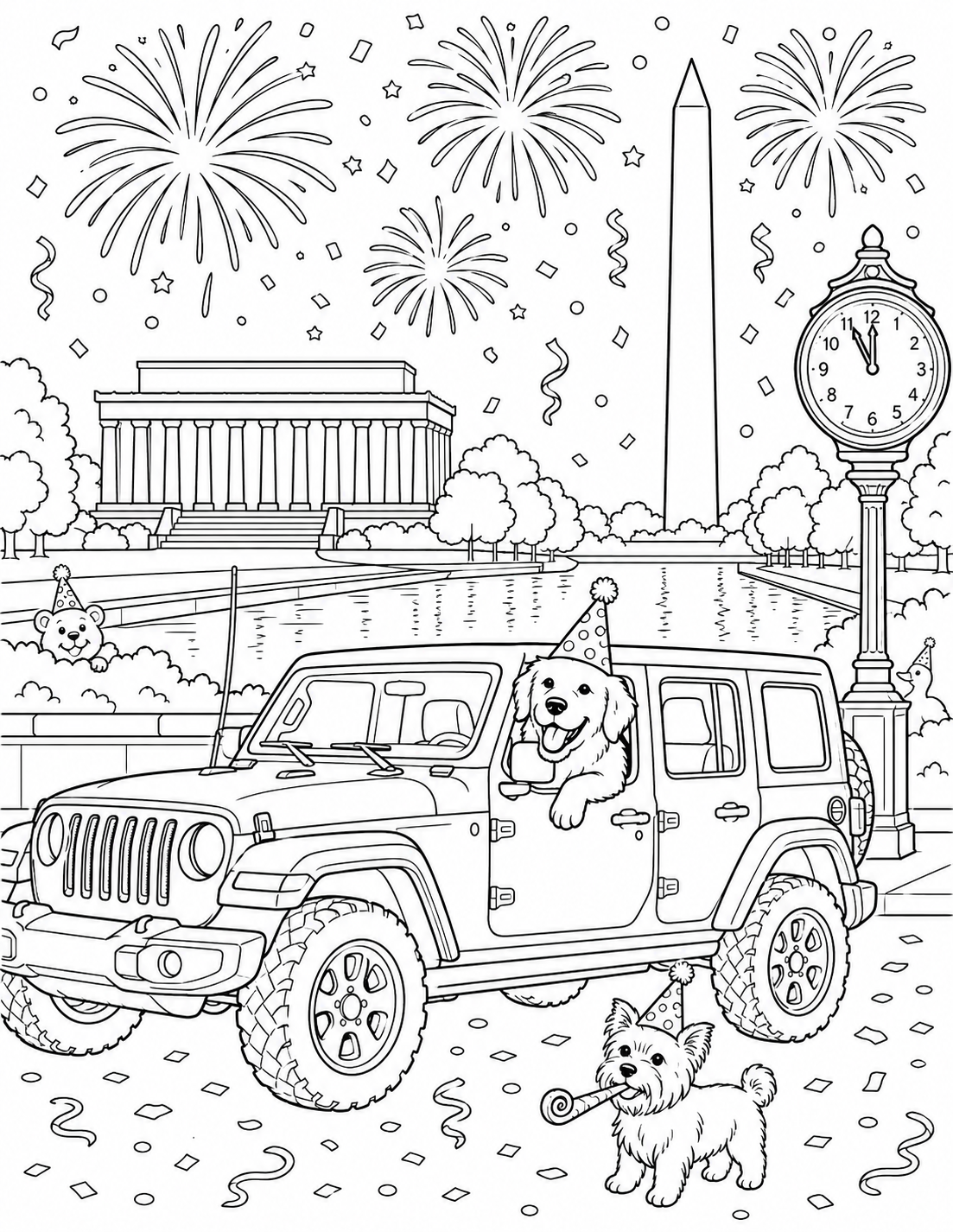 Trail Paws Adventrues New Year's Coloring Book