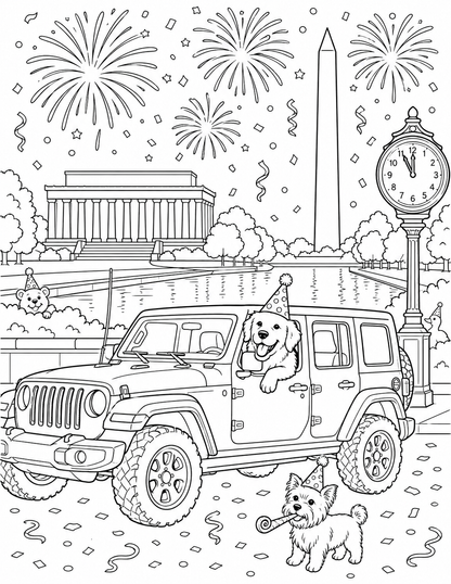 Trail Paws Adventrues New Year's Coloring Book