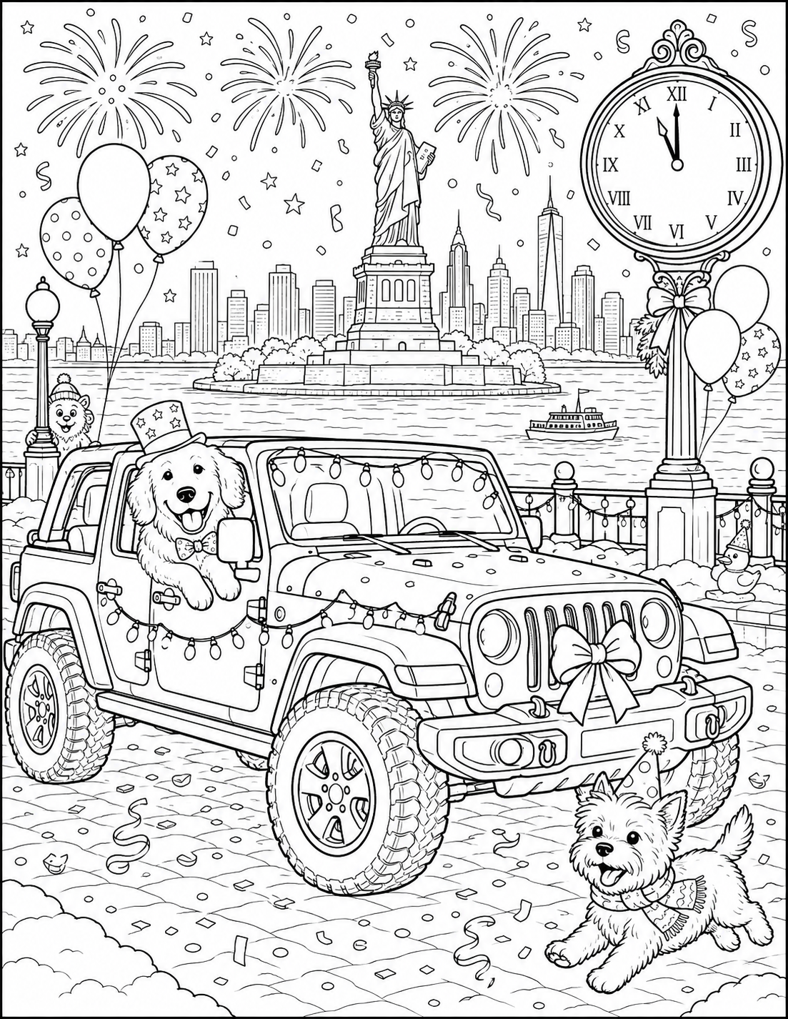 Trail Paws Adventrues New Year's Coloring Book