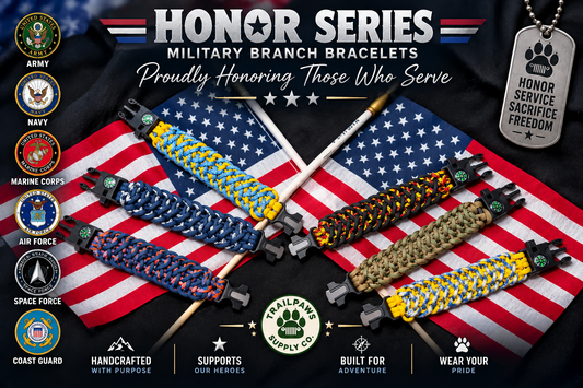 Trail Paws Honor Series – Handmade Military-Inspired Paracord Bracelets