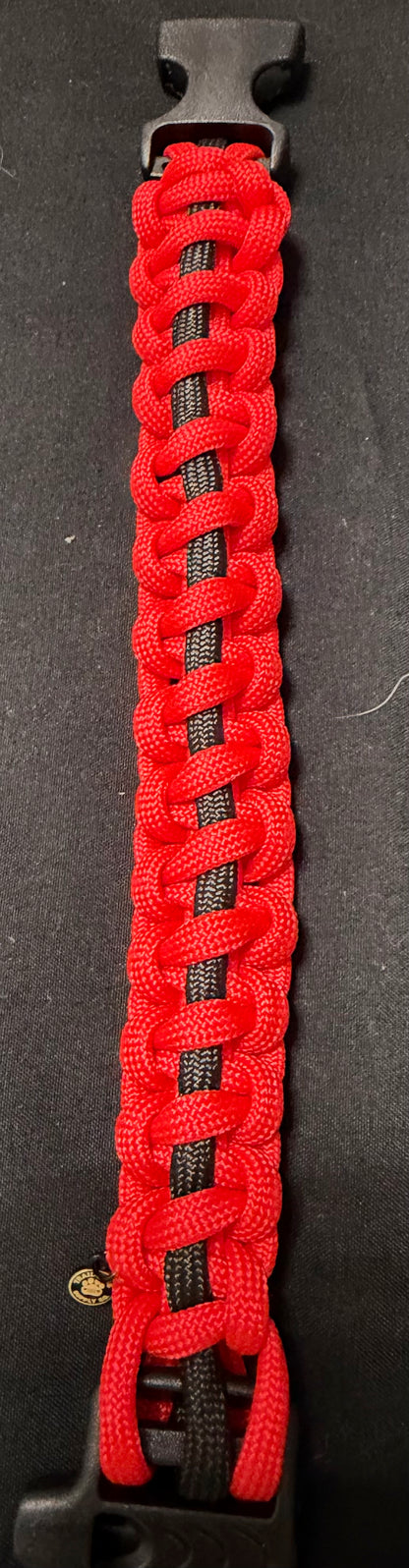 Red & Black Paracord Bracelet | Trail Paws Adventure Band
