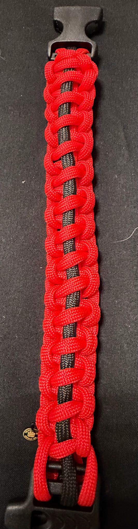 Red & Black Paracord Bracelet | Trail Paws Adventure Band