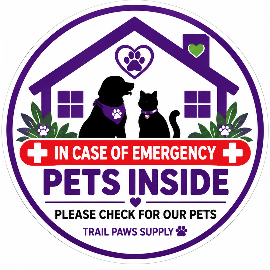 Pet Emergency Home Window Alert Decal — Pets Inside