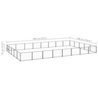 Dog Kennel Black 430.6 ft² Steel