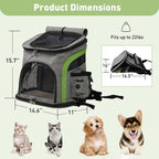 Foldable Airline Travel Pet Carrier Bag with Safety Strap