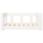 Dog Bed White 25.8"x19.9"x11" Solid Wood Pine