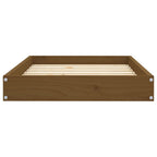 Dog Bed Honey Brown 28.1"x21.3"x3.5" Solid Wood Pine