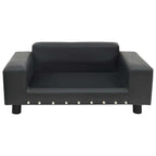 Dog Sofa Dark Gray 31.9"x16.9"x12.2" Plush and Faux Leather