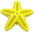 Dog Chew Toys, Natural Rubber Starfish-Shaped Dog Toys, Interactive Treats, Squeaky Dog Toothbrush Cleaner Teething Toys, Outdoor Puzzle Training Toy