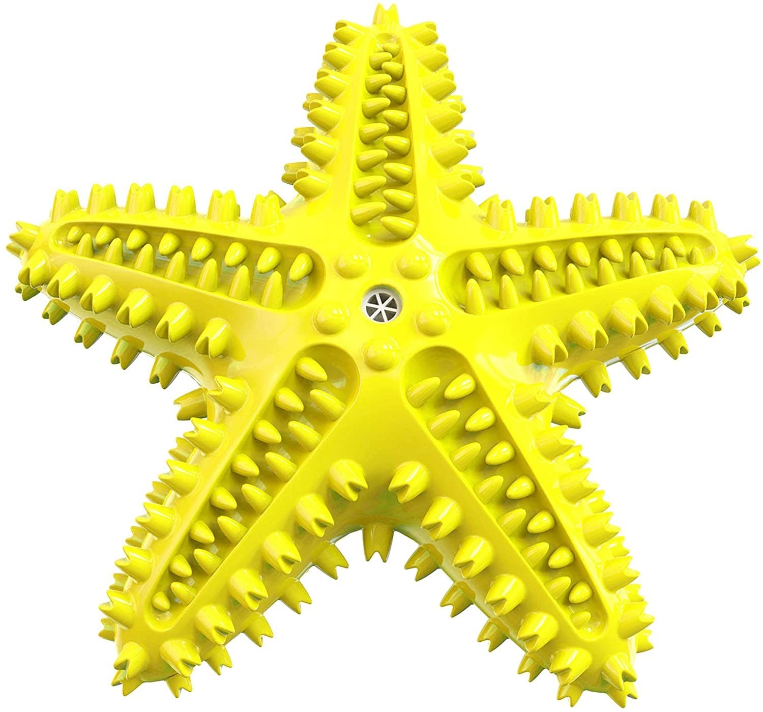 Dog Chew Toys, Natural Rubber Starfish-Shaped Dog Toys, Interactive Treats, Squeaky Dog Toothbrush Cleaner Teething Toys, Outdoor Puzzle Training Toy