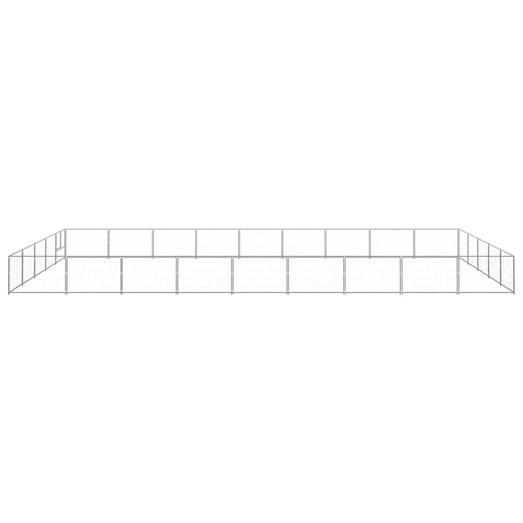 Dog Kennel Silver 484.4 ft² Steel