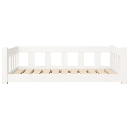 Dog Bed White 37.6"x25.8"x11" Solid Wood Pine
