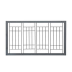 38"-71" Adjustable Wooden Pet Gate for Dogs, Indoor Freestanding Dog Fence for Doorways, Stairs, Gray