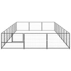 Dog Kennel Black 258.3 ft² Steel