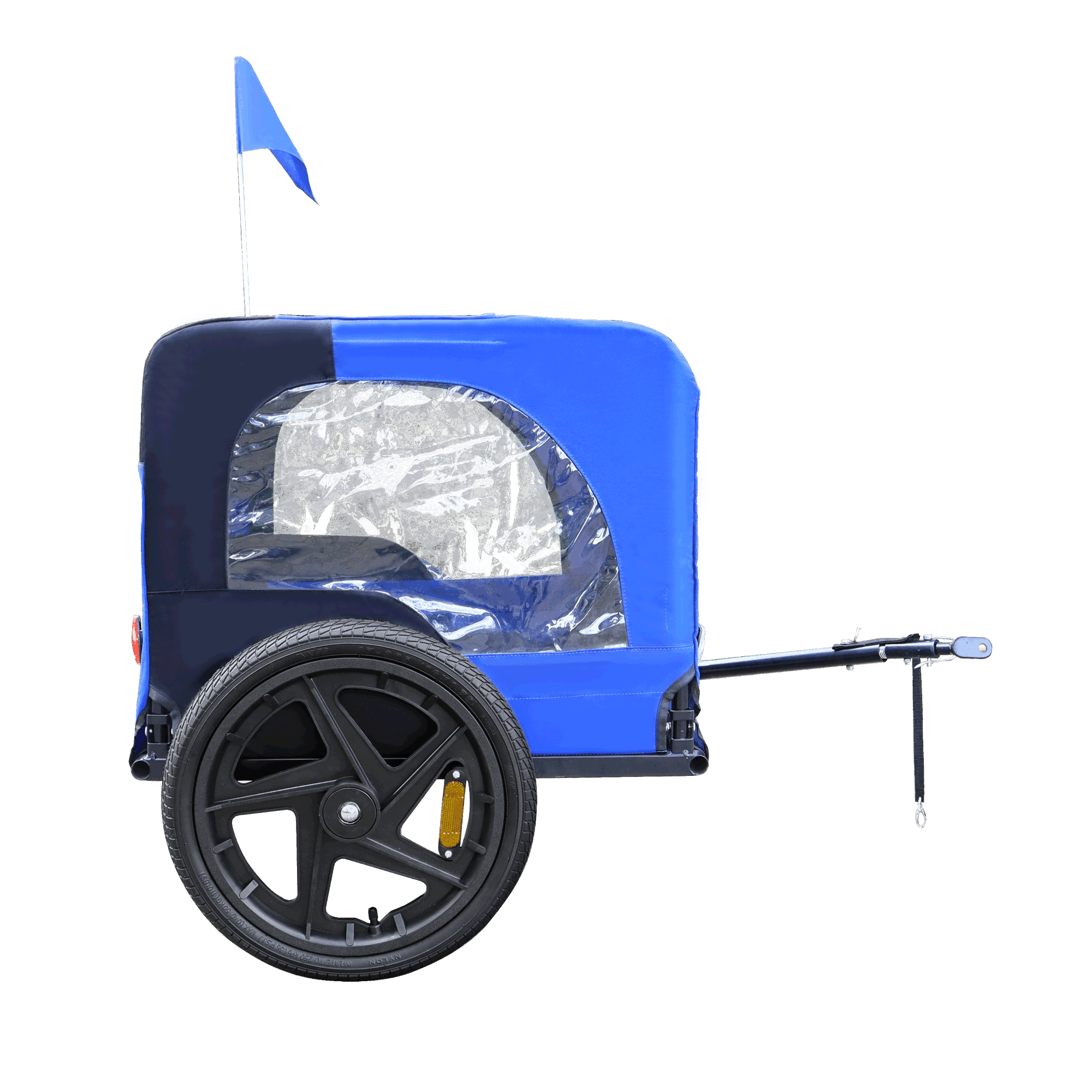 Blue High Quality 16 inch air wheel Pet Bike Trailer for Dogs Foldable Bicycle Pet Trailer
