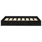 Dog Bed Black 28.1"x21.3"x3.5" Solid Wood Pine