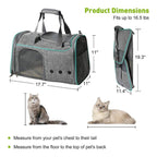 Foldable Airline Travel Pet Carrier Bag with Safety Strap