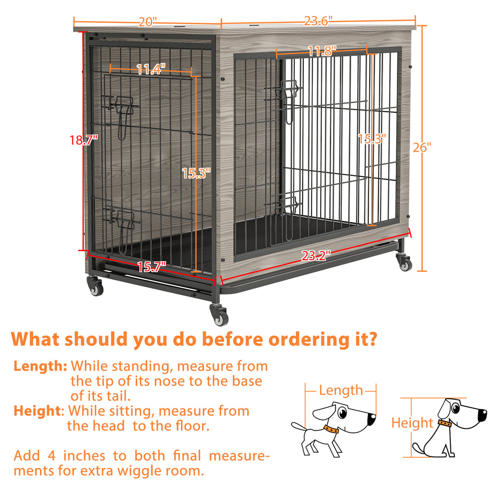 23 Inch Heavy-Duty Dog Crate Furniture
