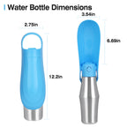 25OZ Portable Dog Water Bottle Foldable Stainless Steel Water Dispenser Leak-Proof Design for Dog Walking Traveling Hiking Outdoor Activities